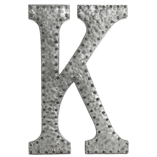Zinc Metal Letter K Wall Decor
