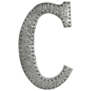 Zinc Metal Letter C Wall Decor