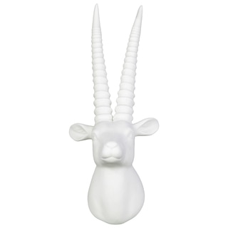 White Porcelain Antelope Head Wall Mount