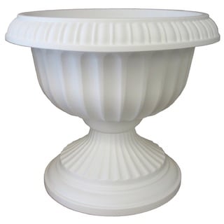 Bloem 18-inch Grecian White Pedestal Urn
