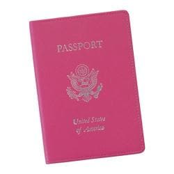 Royce Leather Foil Stamped RFID Blocking Passport Jacket 202-5 Wildberry