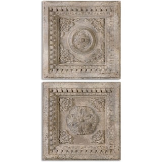 Uttermost Auronzo Aged Ivory Squares (Set of 2)