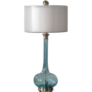 Uttermost Junelle 1-light Blue Glass Table Lamp