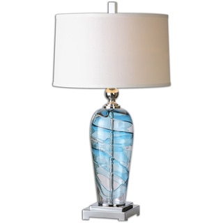 Uttermost Andreas 1-light Blue Accented Table Lamp