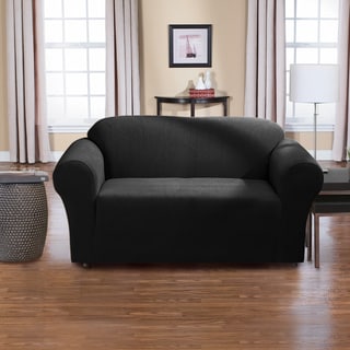 Dimples 1-piece Stretch Loveseat Slipcover