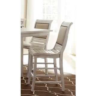 Willow Distressed White Counter Dining Chairs (Set of 2)