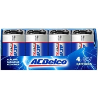 ACDelco Alkaline Recloseable Pack 9V 4 Pack