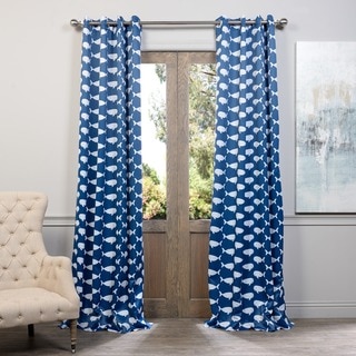 Exclusive Fabrics Migaloo Whale Grommet Blackout Curtain Panel Pair