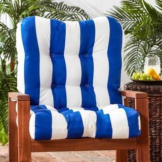 slide 1 of 1, Outdoor Cabana Stripe Overstuffed Chair Cushion