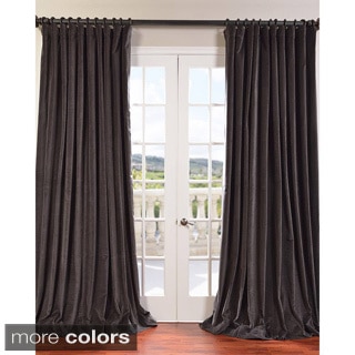 Exclusive Fabrics Extra Wide Vintage Cotton Velvet Curtain Panel