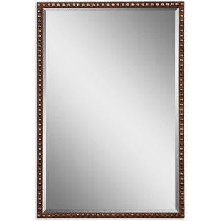 Uttermost Tempe Distressed Brown Rectangle Decorative Wall Mirror