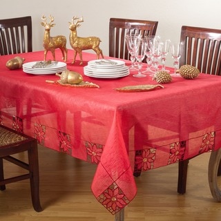 Embroidered and Cutwork Design Tablecloth
