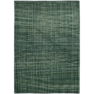 Pantone Universe Expressions Abstract Blue/ Green Rug (4' x 5'9)
