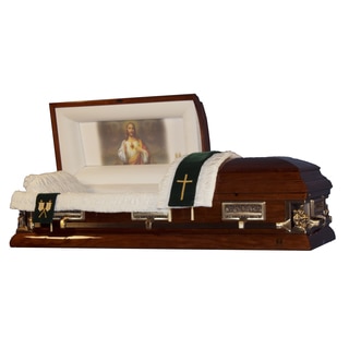 The Official Vatican Foundation Sacred Heart I Walnut Poplar Casket