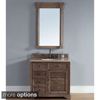 James Martin Furniture Savannah 36-inch Driftwood Single Vanity with Marble Top
