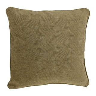 Blazing Needles 25-inch 'Champagne' Jacquard Chenille Square Floor Pillow with Insert