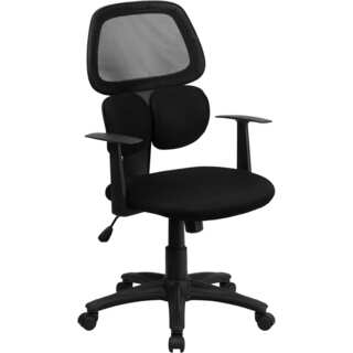 Offex Mid-back Black Mesh Chair with Flexible Dual Lumbar Support