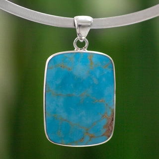 Sterling Silver 'Caribbean Mosaic' Turquoise Choker (Mexico)