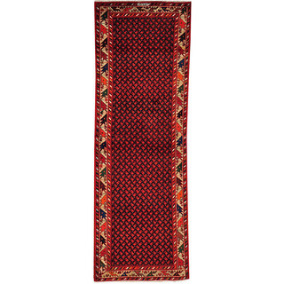 Signed Persian Serab Wide Runner Wool Area Rug (3'8 x 10'3)