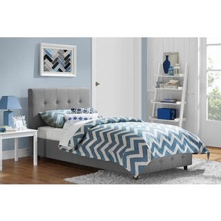 DHP Rose Linen Upholstered Twin Bed
