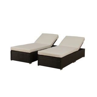 BroyerK 3-piece Outdoor Rattan Lounge Patio Furniture Set