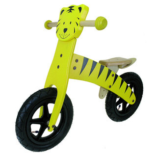 M-Wave Kids 12-inch Wooden Tiger Balance Bike