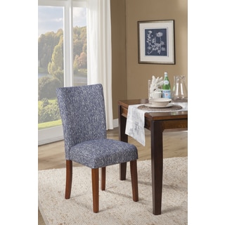 HomePop Blue Etched Woven Parson Chair (Set of 2)