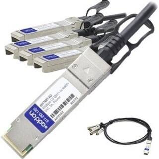 AddOn IBM 49Y7887 Compatible TAA Compliant 40GBase-CU QSFP+ to 4xSFP+