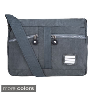 Suvelle Crinkled Nylon Water-resistant Shoulder Bag