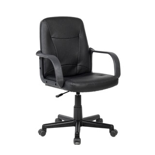 CorLiving WHL-103-C Black Leatherette Office Desk Chair