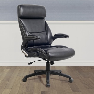 CorLiving WHL-202-C Black Leatherette Managerial Office Chair