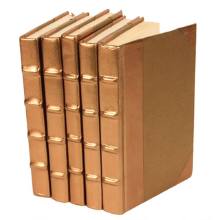 Metallic Document Collection Gold Decorative Books