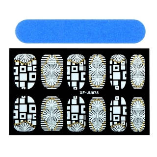 Zodaca Totem Nail Art Design Idea Stickers Lace Design 3.9x2.4-inch