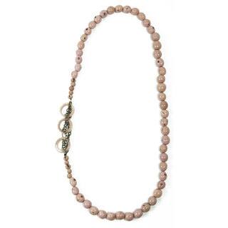 Handmade Sugar Pink Circle Chain Necklace (Ecuador)