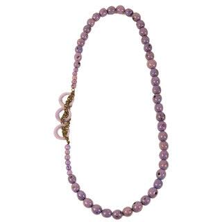 Handmade Global Crafts Lavender Circle Chain Seed Necklace (Ecuador)