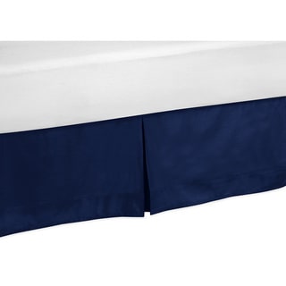 Sweet Jojo Designs Solid Navy Blue Toddler Bed Skirt