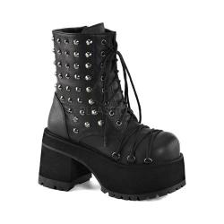 Women's Demonia Ranger 208 Ankle Boot Black Vegan Leather