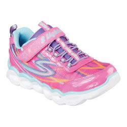 Girls' Skechers S Lights Lumos Sneaker Hot Pink/Multi
