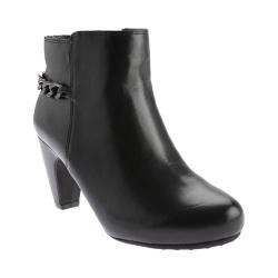 Women's Easy Spirit Parilynn Ankle Boot Black/Black Leather