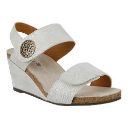 Women's Spring Step Naila Wedge Sandal Silver Leather