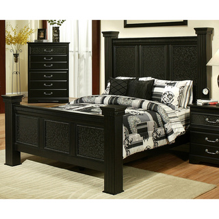 Sandberg Furniture Granada Black/ Vine Motif Estate Bed