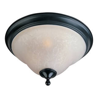 Maxim Ice Shade 3-light Black Linda Flush Mount Light