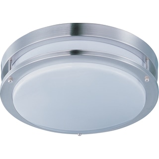 Maxim White Shade 1-light Nickel Linear LED Flush Mount Light