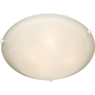 Maxim Marble Shade 3-light White Malaga Flush Mount Light