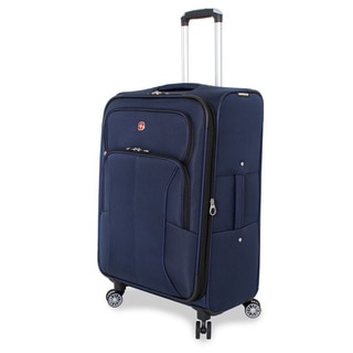 SwissGear Deluxe Blue 24-inch Medium Upright Spinner Suitcase