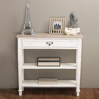 Dauphine Traditional French Accent White Console Table