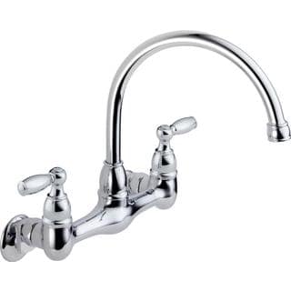 Peerless Choice Two-handle Wall-mounted Chrome Kitchen Faucet