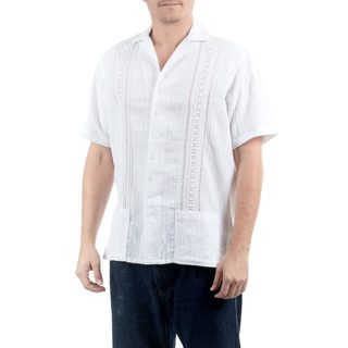 Handmade Men's Cotton 'Metapan Style' Shirt (El Salvador)