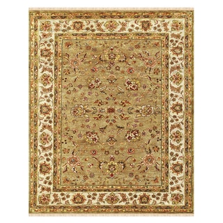Grand Bazaar Hand-knotted 100-percent Wool Pile Wimbledon Rug in Sand/Ivory 8'-6" x 11'-6"