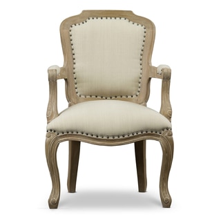 Poitou Wood Traditional French Accent Chair